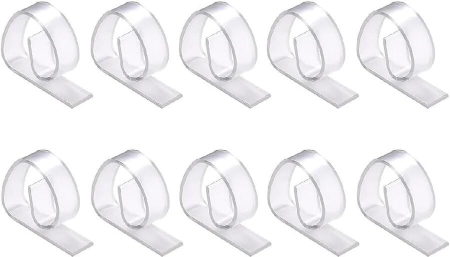 Tafelkleedklemmen Onbreekbaar kunststof 10 stuks Wit