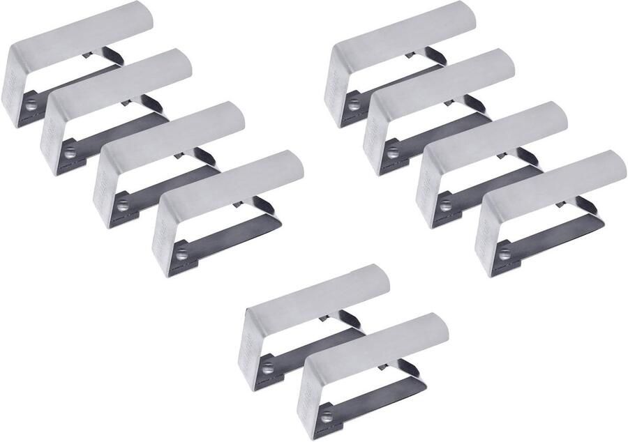 Tafelkleedklemmen Roestvrij staal 10 stuks