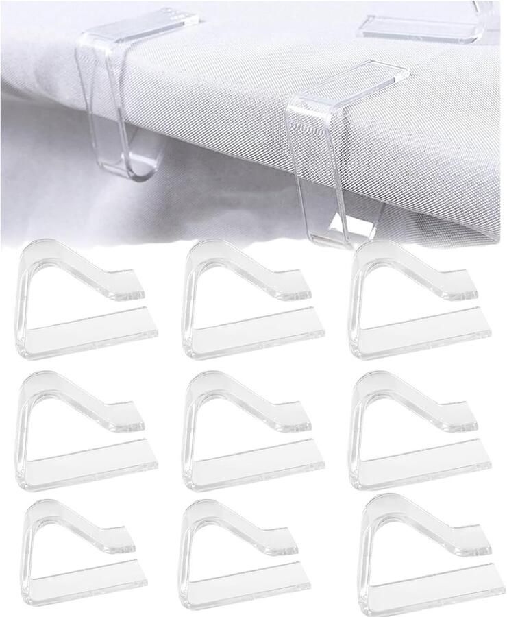 Tafelkleedklemmen roestvrij staal 10 stuks
