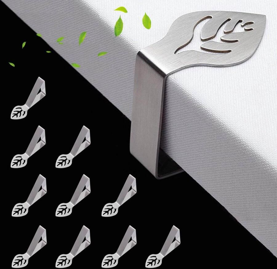 Tafelkleedklemmen roestvrij staal 10 stuks tafelkleedklemmen voor dikke tafels tuintafel restaurant familie eettafel tafelkleedklemmen buiten tafelkleedklemmen