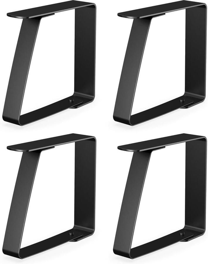 Tafelkleedklemmen Roestvrij staal 4 stuks Zwart