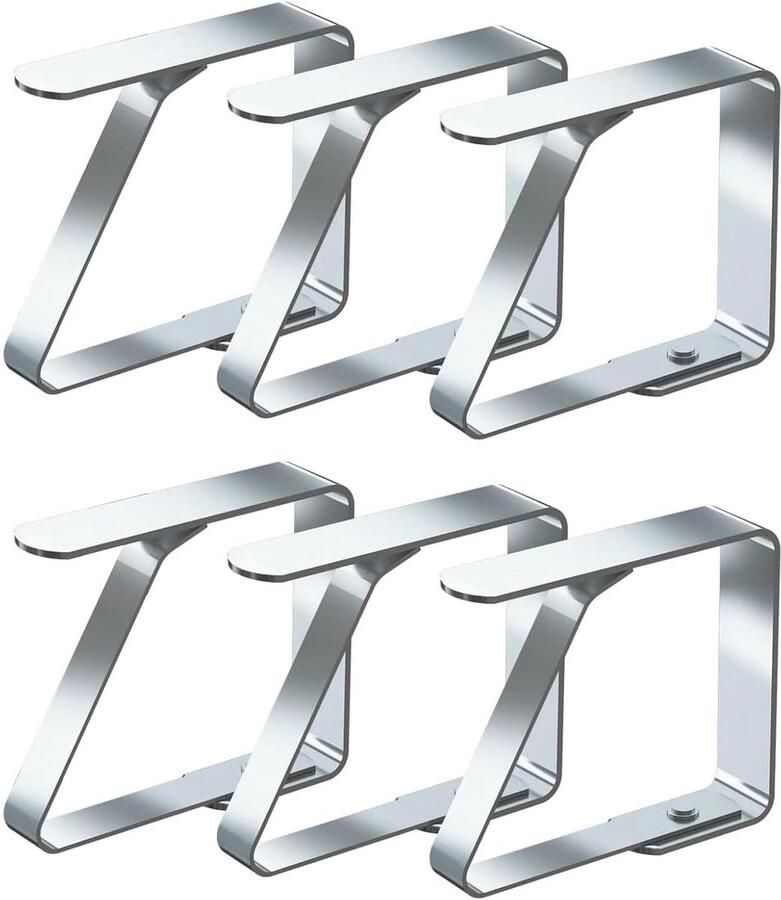 Tafelkleedklemmen roestvrij staal 8 stuks antislip en winddicht