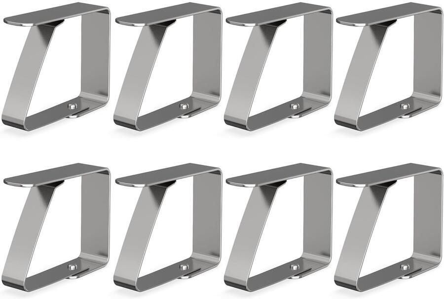 Tafelkleedklemmen roestvrij staal set van 4