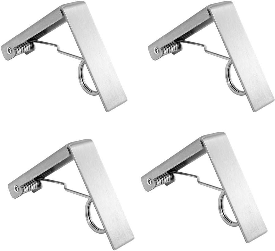 Tafelkleedklemmen Roestvrij staal Set van 4