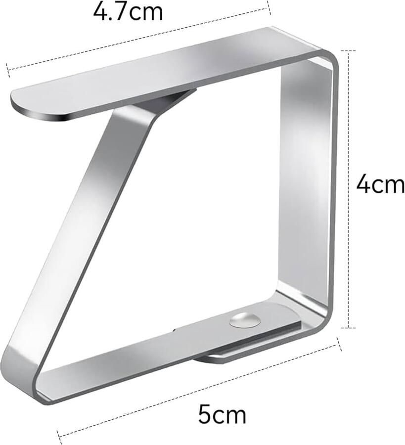 Tafelkleedklemmen roestvrij staal set van 8 5 cm