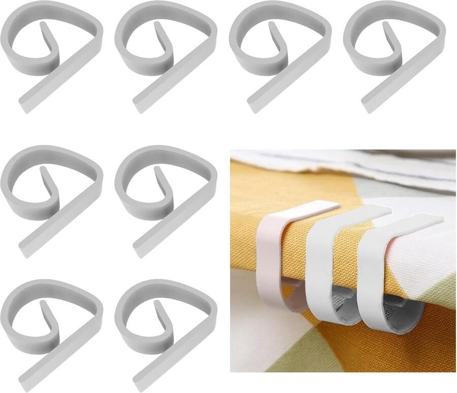 Tafelkleedklemmen Tafelklemmen wit 8 stuks tafelkleedklemmen voor buiten tafelklemmen tafelkleedklemmen tafelkleedhouder tafelklemmen voor dikke tafels tafelkleedklemmen