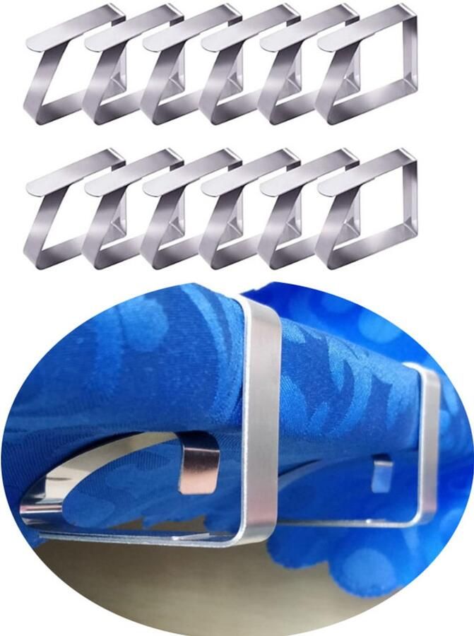 Tafelkleedklemmen Verstelbare Sterke Tafelkleed Klemmen voor Thuis Tafelkleen op zijn plaats houden Tafelclips voor het bevestigen van tafelkleden tafel accessoires voor Familie Diner Tafel en Buitenshuis Picknick Decoratie 12 stuks