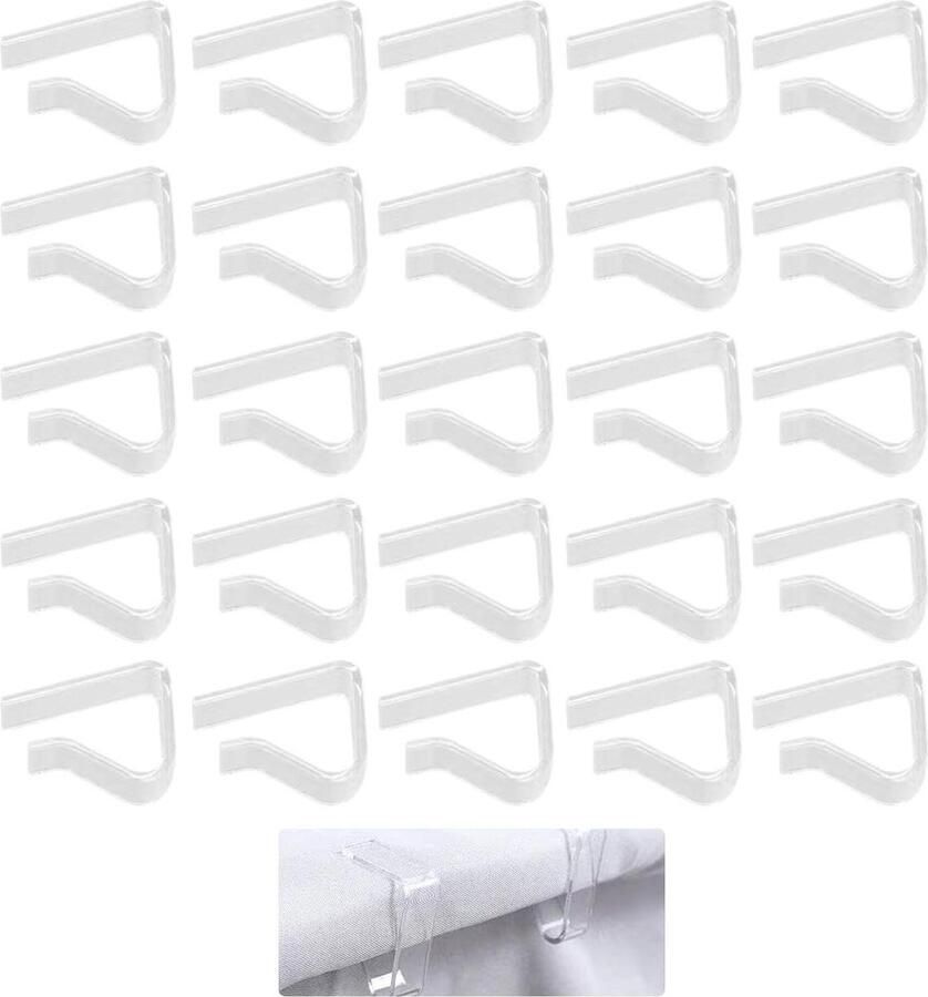 Transparante Tafelkleedklemmen Antislip Tafelaccessoires 25 Stuks Kunststof