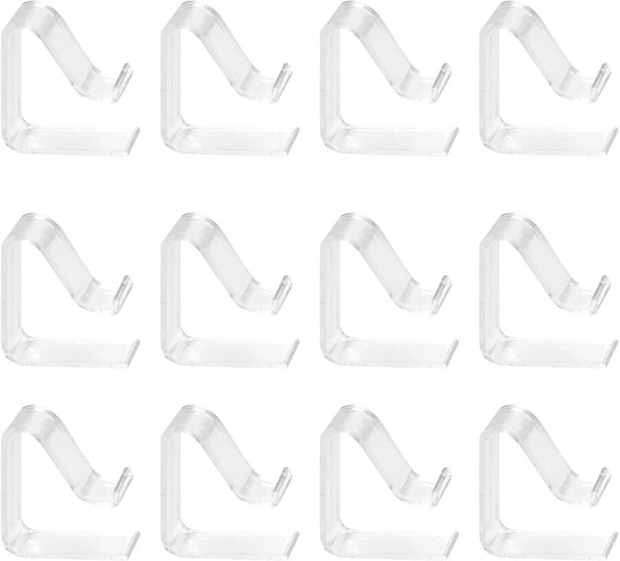 Tafelkleedklemmen transparant set van 12 kunststof