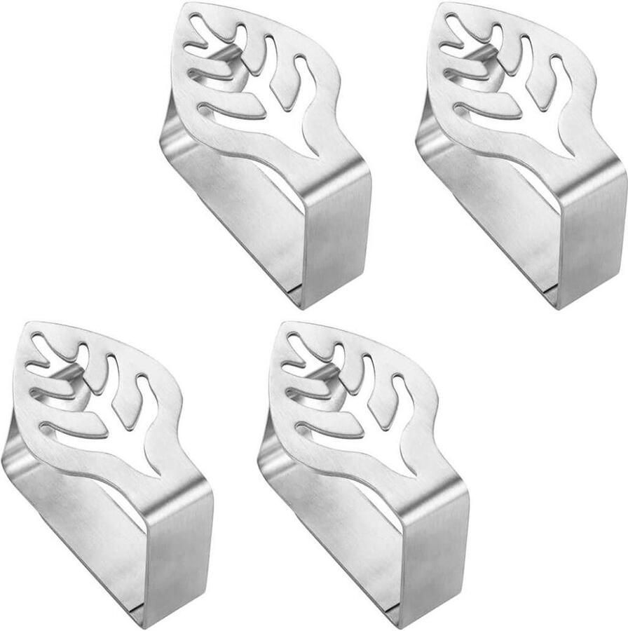 Tafelkleedklemmen van roestvrij staal Set van 4 Verstelbare klemmen voor tafelkleed Outdoor Picknick Barbecue Bruiloft Doe-het-zelffeest