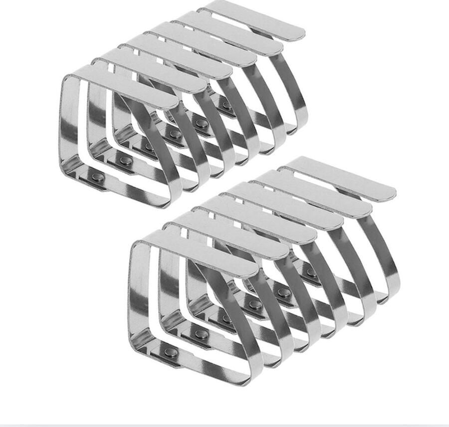 Tafelklem 12 stuks Tafellakenklemmen roestvrij staal Tafellakenklemmen Tafellakenhouder (7cm x 8cm) voor dikte 3-5cm