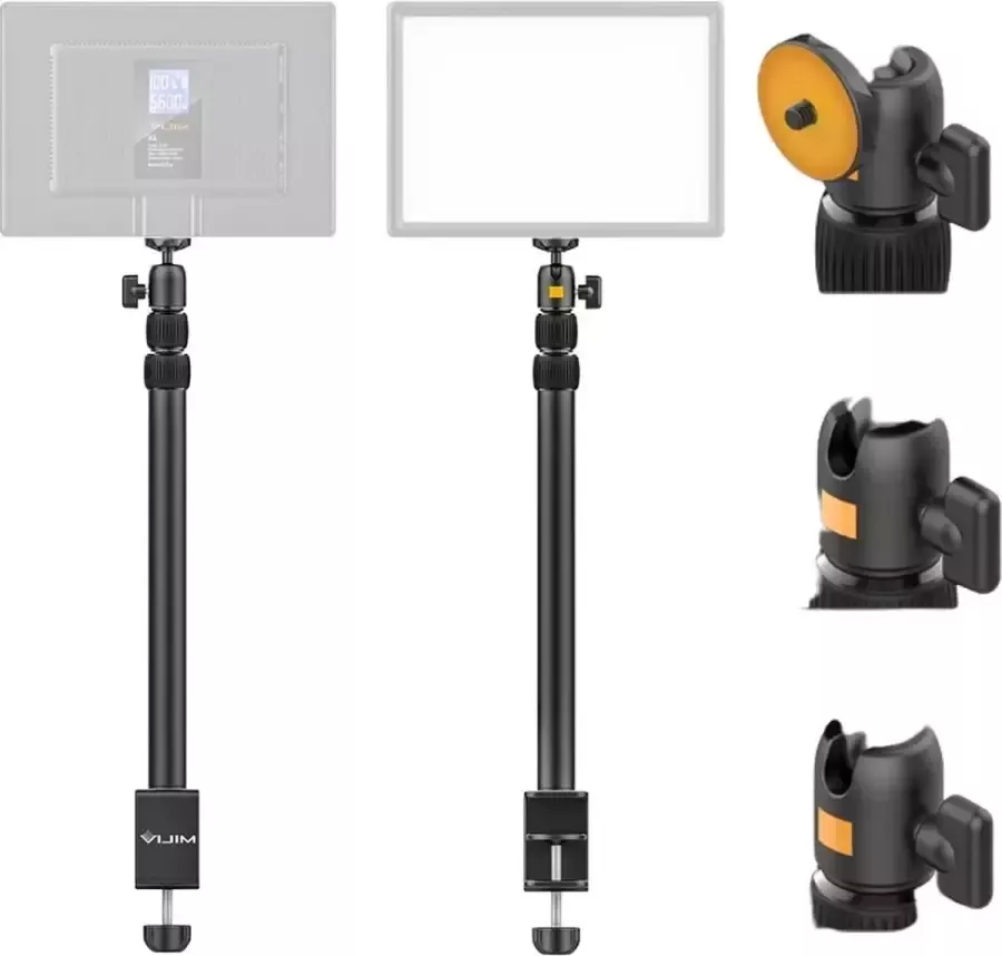 Tafelklem Statief Inclusief GoPro & Telefoon houder Tafelklem zwart 3 verstelbare lengtes