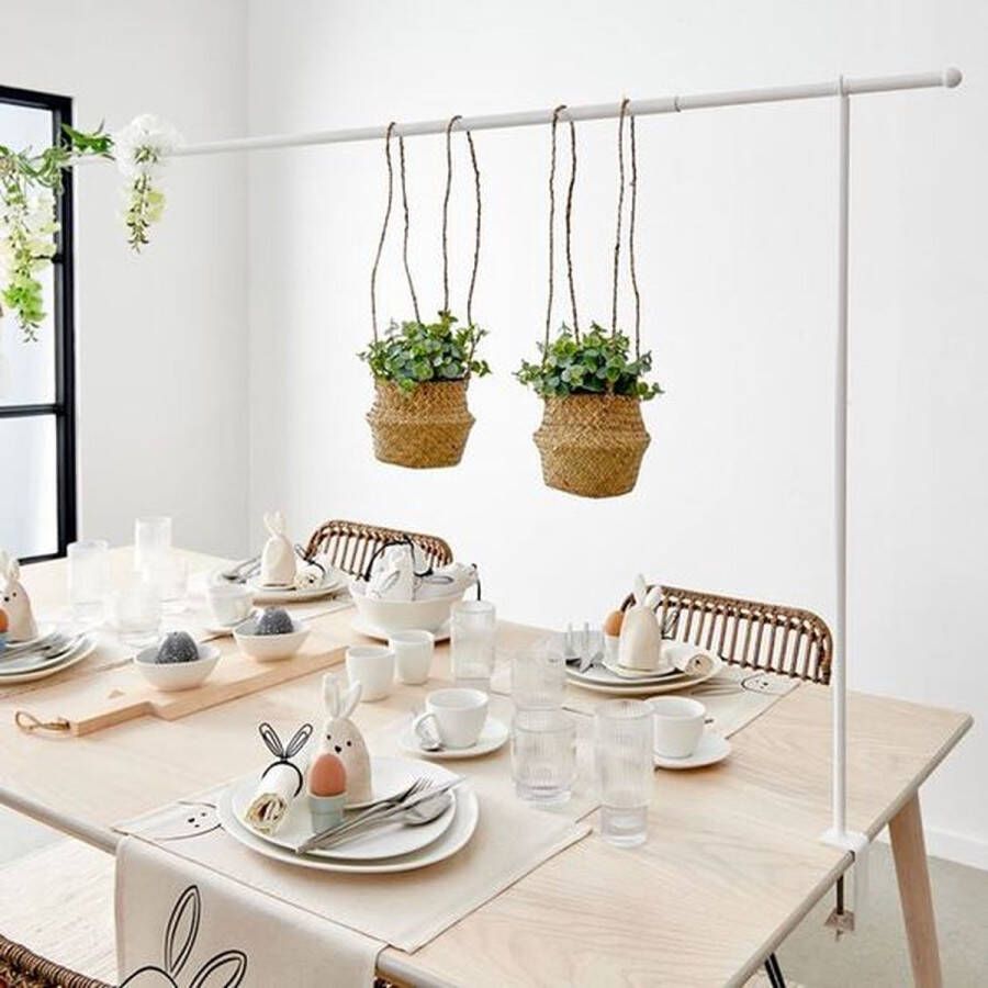 Tafelklem Wit Metaal 211 5 x h110 5 cm Tafeldecoratie Tafelaankleding Kersttafel Kerstdecoratie Kerstversiering