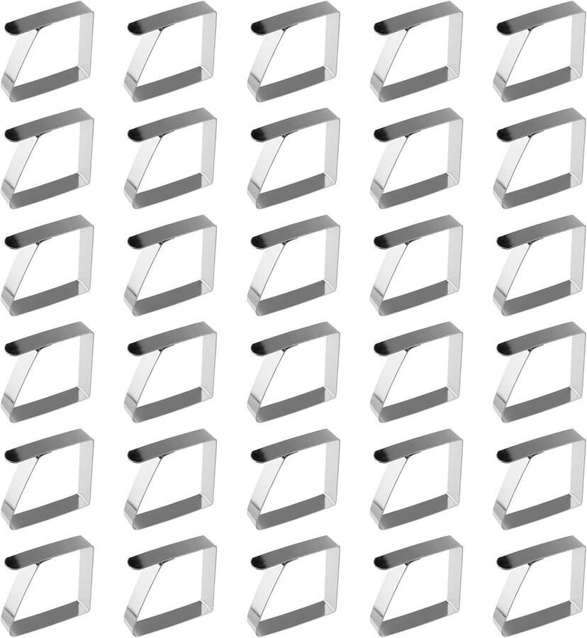 Roestvrijstalen Tafelklemmen Set van 30 Voor Dikke Tafels en Tuinmeubilair
