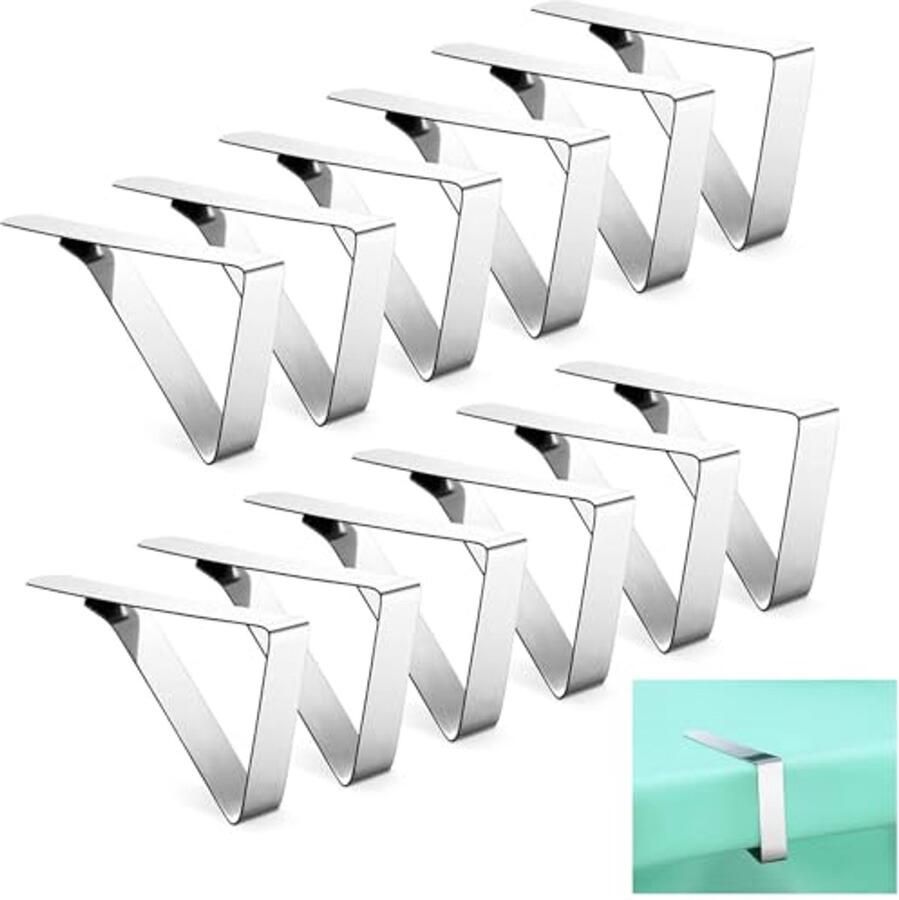 Tafelklemmen set van 12 voor buiten en binnen Ideaal voor feesten picknicks en evenementen