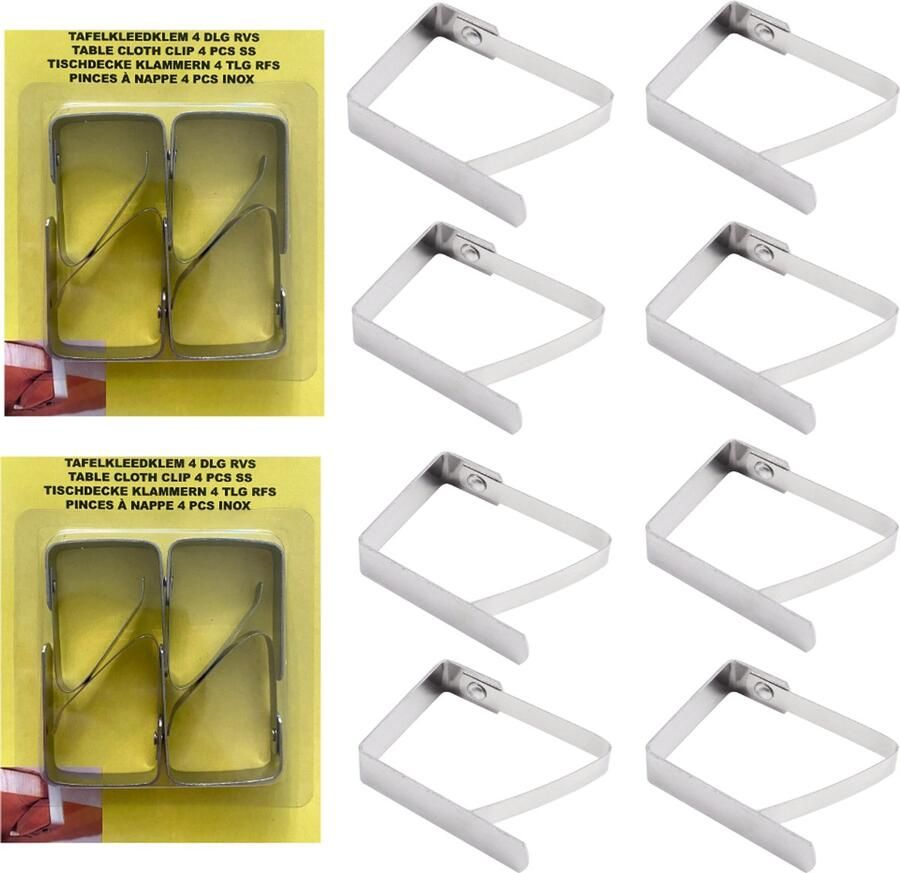 ESTARK Tafelklemmen Set van 8 STUKS Tafelkleed klemmen Tafelkleedklem Tafelklemmen Tafellaken gewichtjes van RVS