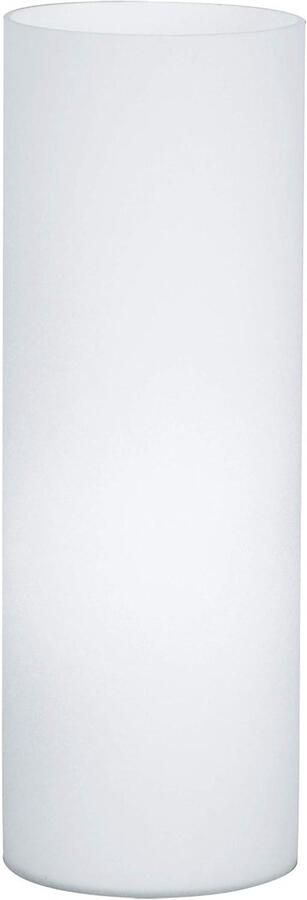 Tafellamp 1-Pits voor Nachtkastje van Glas Wit Opaal Mat Fitting: E27 incl Schakelaar