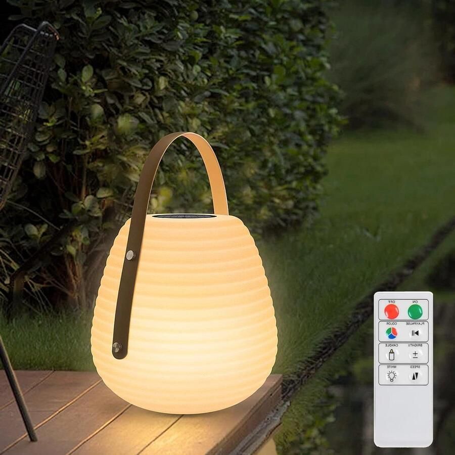 Tafellamp op zonne-energie voor buiten draadloos oplaadbaar dimbaar RGB IP44 waterdicht voor tuintafel outdoor decoratief