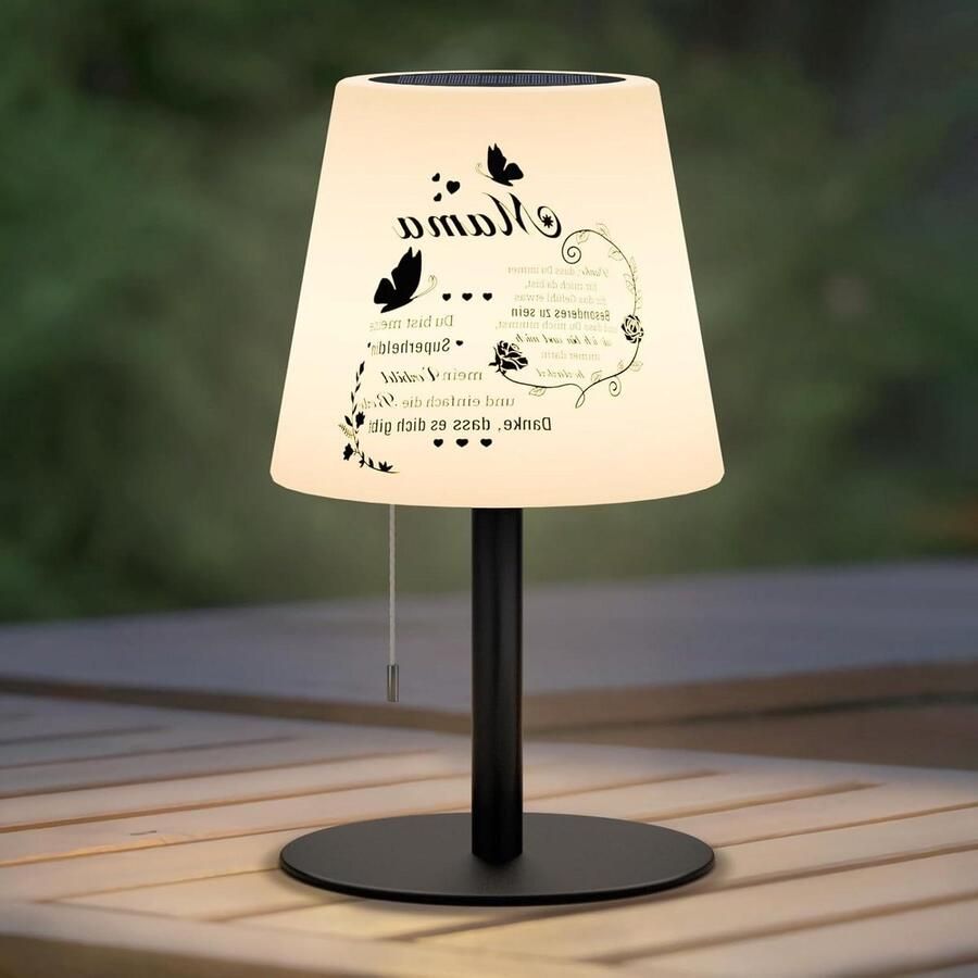 Tafellamp op zonne-energie warmwit met trekschakelaar en USB-opladen afstandsbediening 8 kleuren waterdicht IP44 tuin woonkamer terras