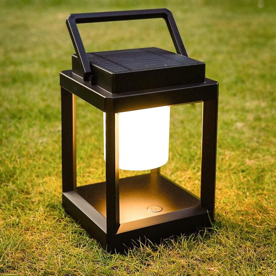 Tafellamp Touch Control Solar Lampen Oplaadbaar Indoor Outdoor 3 Niveaus Helderheid LED Lantaarn Camping Waterdicht Patio