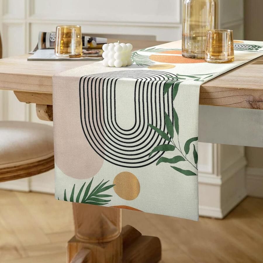 Tafelloper Boho Vintage Hoogwaardige linnenmix 1 stuk 40 cm x 140 cm