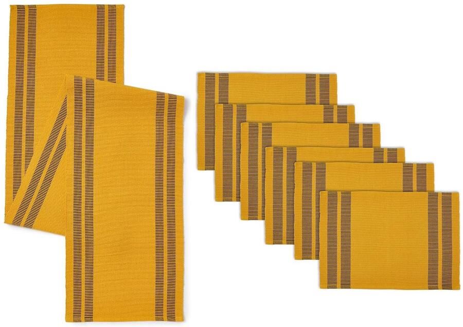 Tafelloper en placemats set veelzijdig en duurzaam set van 1