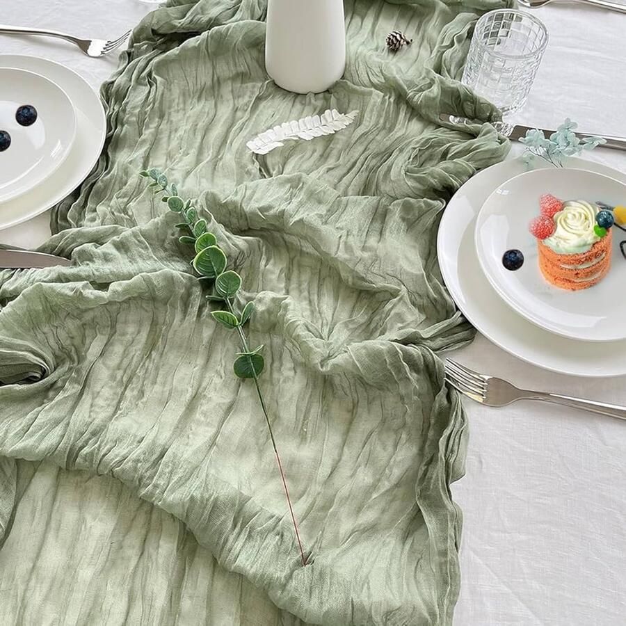Tafelloper groen stijlvol en praktisch