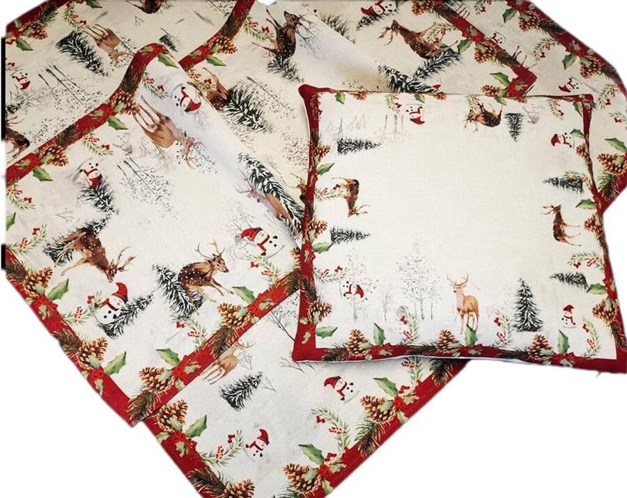 Tafelloper Kerstmis Fotoprint Landhuis 1 stuk 40x90