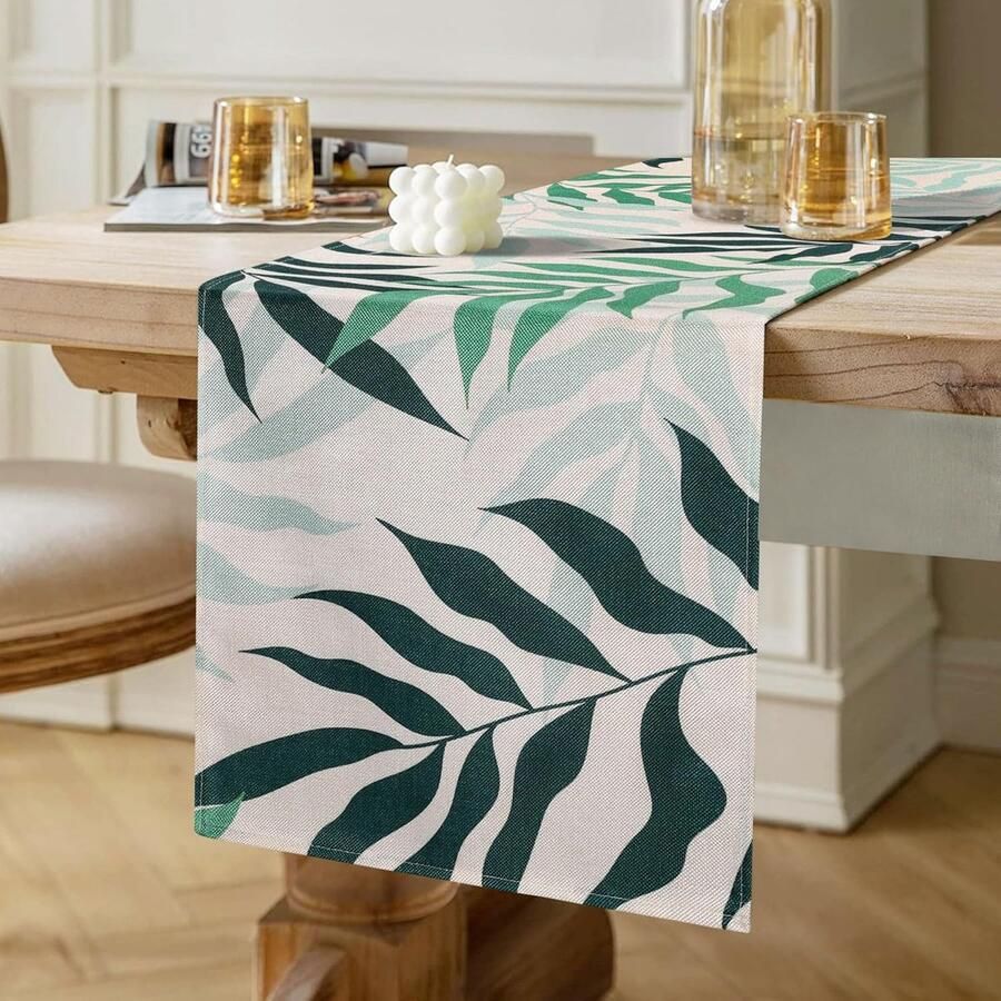 Tafelloper met bloemenmotief 1 stuk polyester 40 x 140 cm