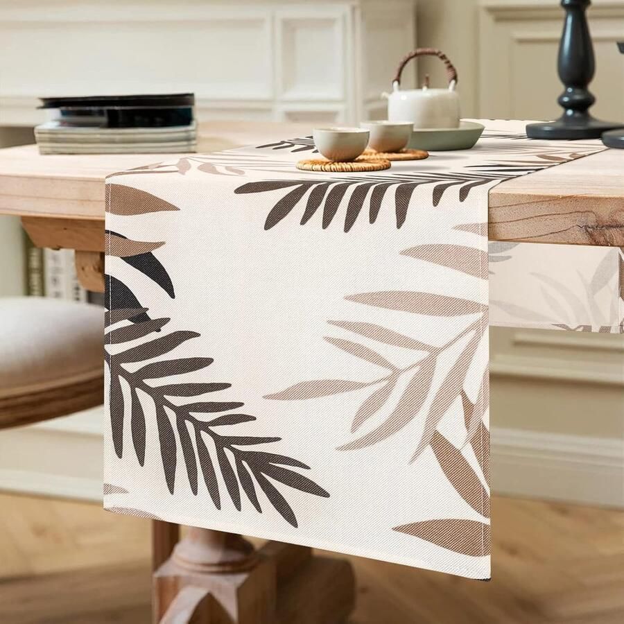 Moderne Tafelloper Bruin Decoratie voor Woonkamer 1 stuk 33 x 183 cm