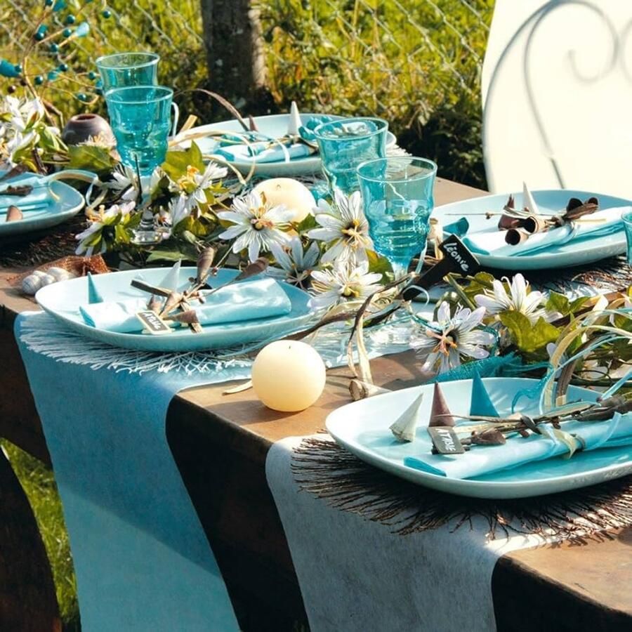 Tafelloper van vlies lila polyester