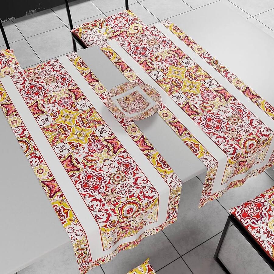 Tafelloper Vietri Rood Hypoallergene Microvezel 1 stuk