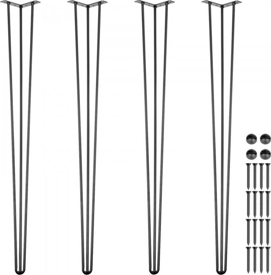 Tafelpoot Tafelpoten Haarspeld Tafelpoten Meubilair Metalen Tafelpoten 3 Staven 101 6cm 4 Stuks