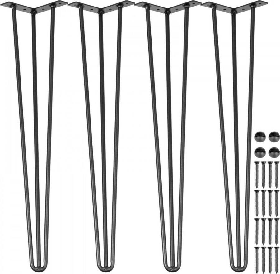 Tafelpoot Tafelpoten Haarspeld Tafelpoten Meubilair Metalen Tafelpoten 3 Staven 61cm 4 Stuks