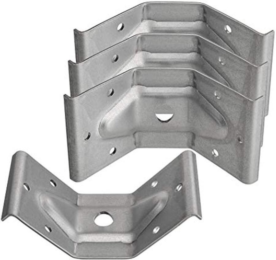 Tafelpootbeslag 60 x 100 mm 4 Stuks voor Stevige Verbindingen