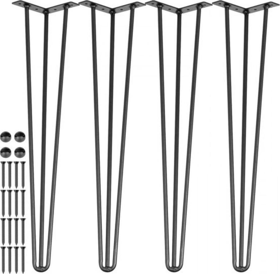 Tafelpoten Haarspeld Design 71 1 cm 4 Stuks Metaal