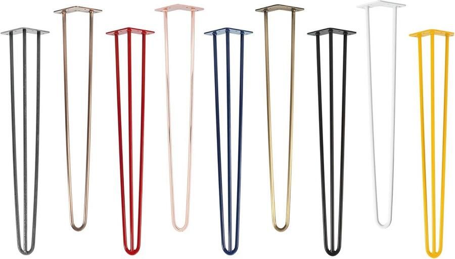 Tafelpoten Haarspelden voor Doe-Het-Zelf Projecten Kleuren & Maten 71 cm Hoog Stabiele Metalen Meubelpoten