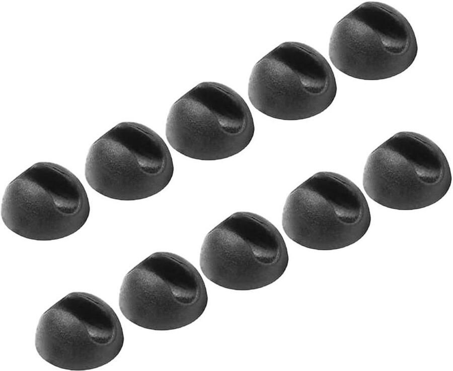 Tafelpoten vloerbeschermers siliconen 10 stuks zwart anti-slip met nauwsluitend ontwerp voor metalen staven tot 10-12 mm dikte