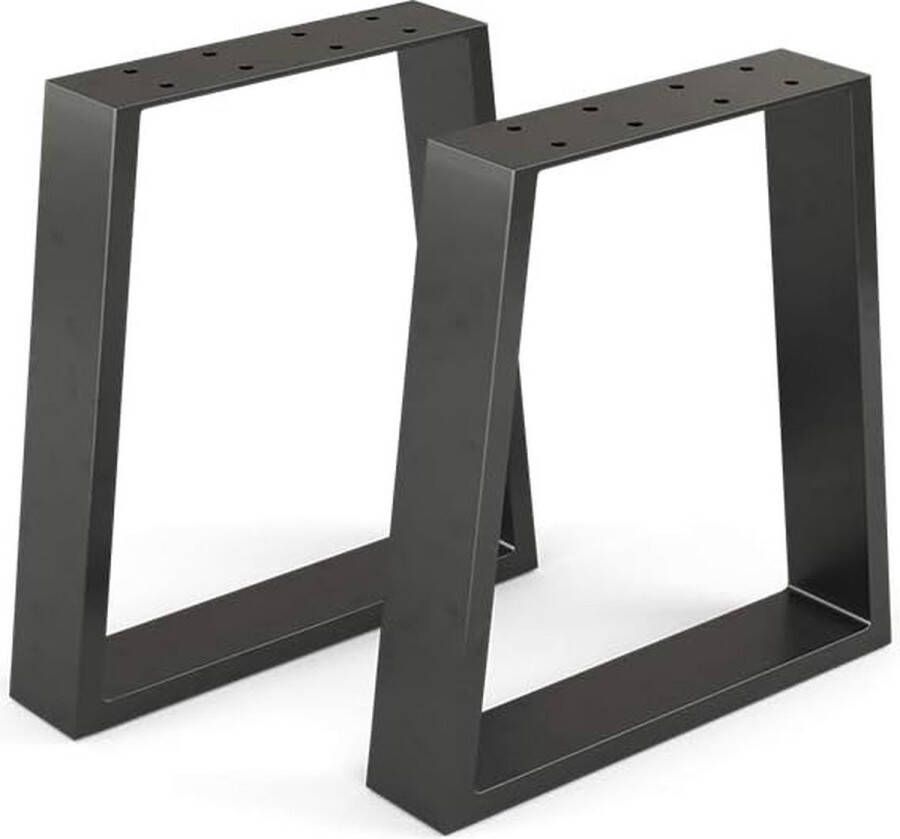 Vicco Tafelpoten – 40 x 42 cm Trapeziumvormig Zwart Trapeziumvormig