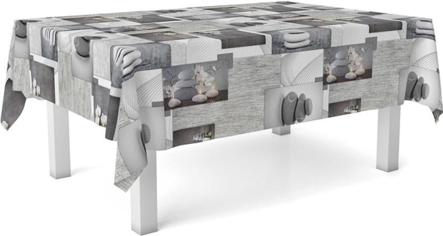 Rechthoekig tafelkleed duurzaam en vuilafstotend 1 stuk 240 x 140 cm