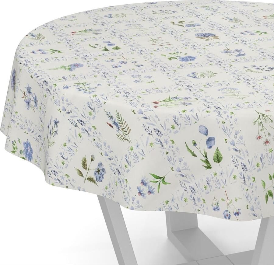 Tafelzeil met bloemenmotief veelzijdig en waterafstotend 1 stuk