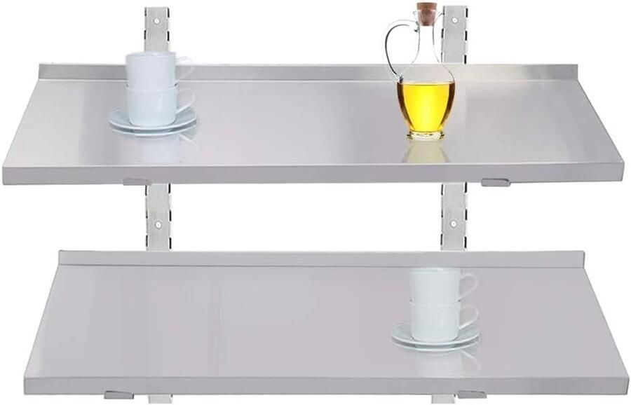 TAIMIKO roestvrijstalen keukenplank wandplank 800x300 mm stabiele opbergoplossing voor bar café restaurant eenvoudige montage