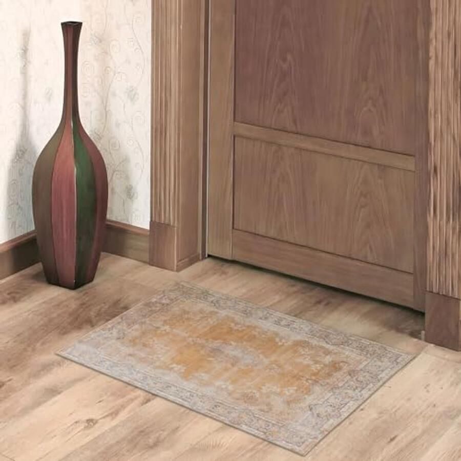 TALETA deurmat wasbare binnenkant dunne deurmat kleurrijk klein tapijt vintage bedkleed antislip voor slaapkamer deurmatten voor voordeur keuken hoek voor het bed 50 x 80 cm