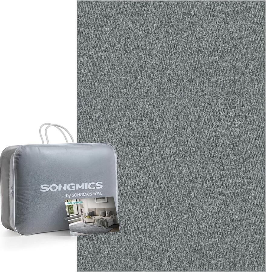 SONGMICS Tapijt 160 x 230 cm woonkamertapijt antislip tapijt decoratie voor woonkamer slaapkamer kinderkamer machinewasbaar superzacht modern duifgrijs