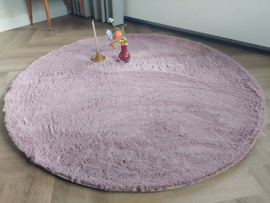 Tapijt direct Rabbit fur karpet Roze- 170X230 super zacht- slaapkamer woonkamer- karpet voor onder de kerstboom- huiselijke sfeer- gezellige sfeer