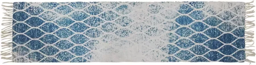 DKD Home Decor Tapijt Blauw Katoen Chenille (60 x 240 x 1 cm) - Foto 2