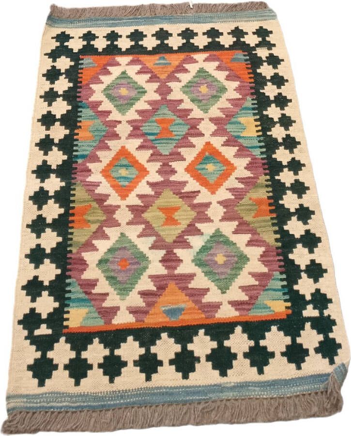 Tapijt Rug Kilim Handgemaakte Kelim Authentiek Cadeau Speciaal Cadeau Uniek Cadeau Speciaal Present Handgemaakt Vloerkleed Afmetingen: 97 cm x 60 cm