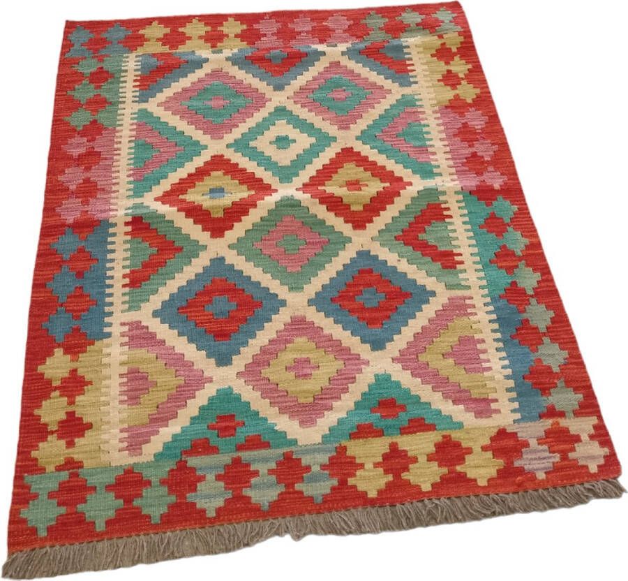 Tapijt Rug Kilim Handgemaakte Kelim Authentiek Cadeau Speciaal Cadeau Uniek Cadeau Speciaal Present Handgemaakt Vloerkleed Afmetingen: 130 cm x 89 cm