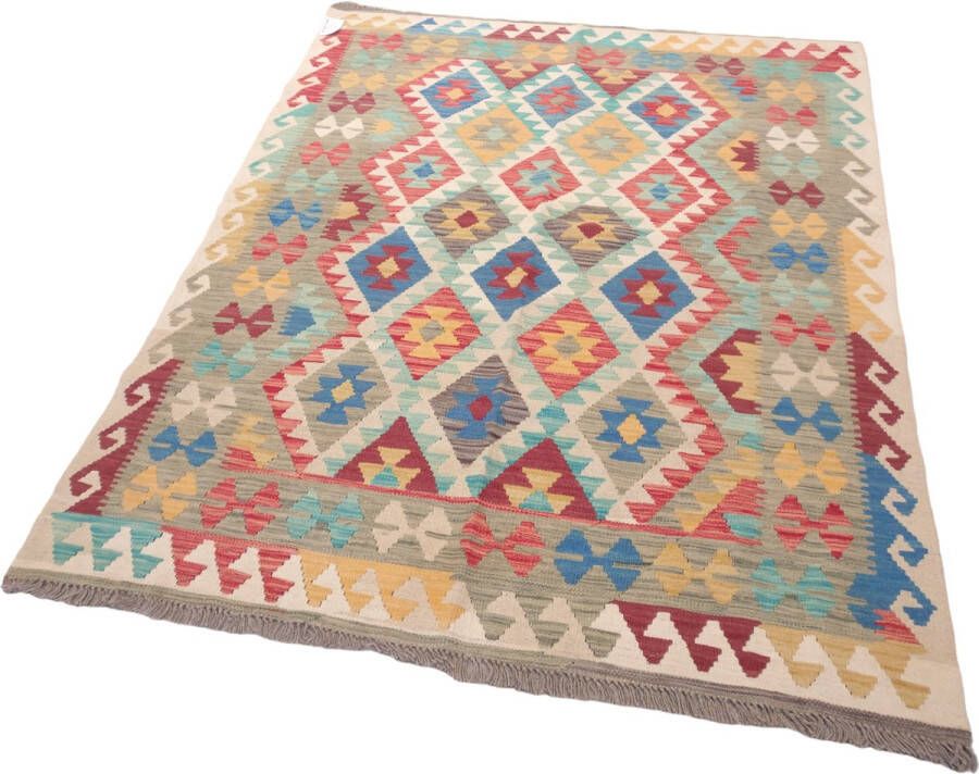 Lexorion Tapijt Rug Kilim Handgemaakte Kelim Authentiek Cadeau Speciaal Cadeau Uniek Cadeau Speciaal Present Handgemaakt Vloerkleed Afmetingen: 193 cm x 151 cm