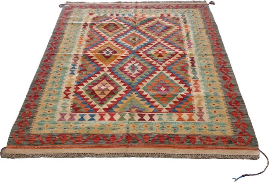 Tapijt Rug Kilim Handgemaakte Kelim Authentiek Cadeau Speciaal Cadeau Uniek Cadeau Speciaal Present Handgemaakt Vloerkleed Afmetingen: 204 cm x 150 cm